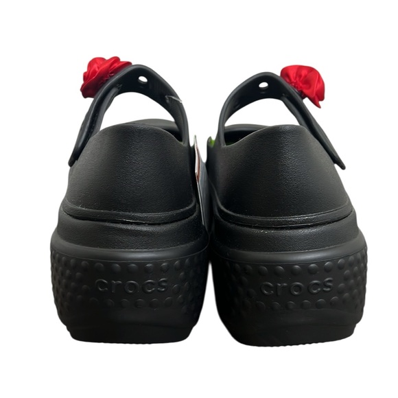 Crocs Stomp Mary Jane Woman’s Size 9 Black Rosette Platform Gothic Punk READ - Picture 7 of 14